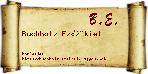 Buchholz Ezékiel névjegykártya